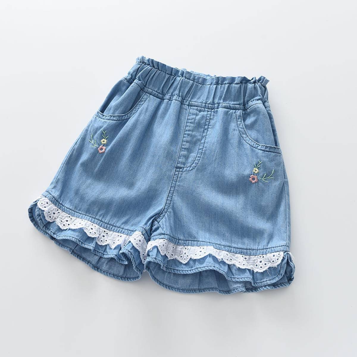 Floral Embroidered Shorts