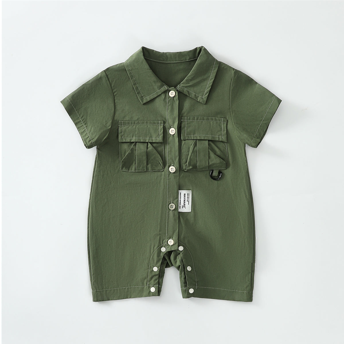 Workwear casual short-sleeved jumpsuit