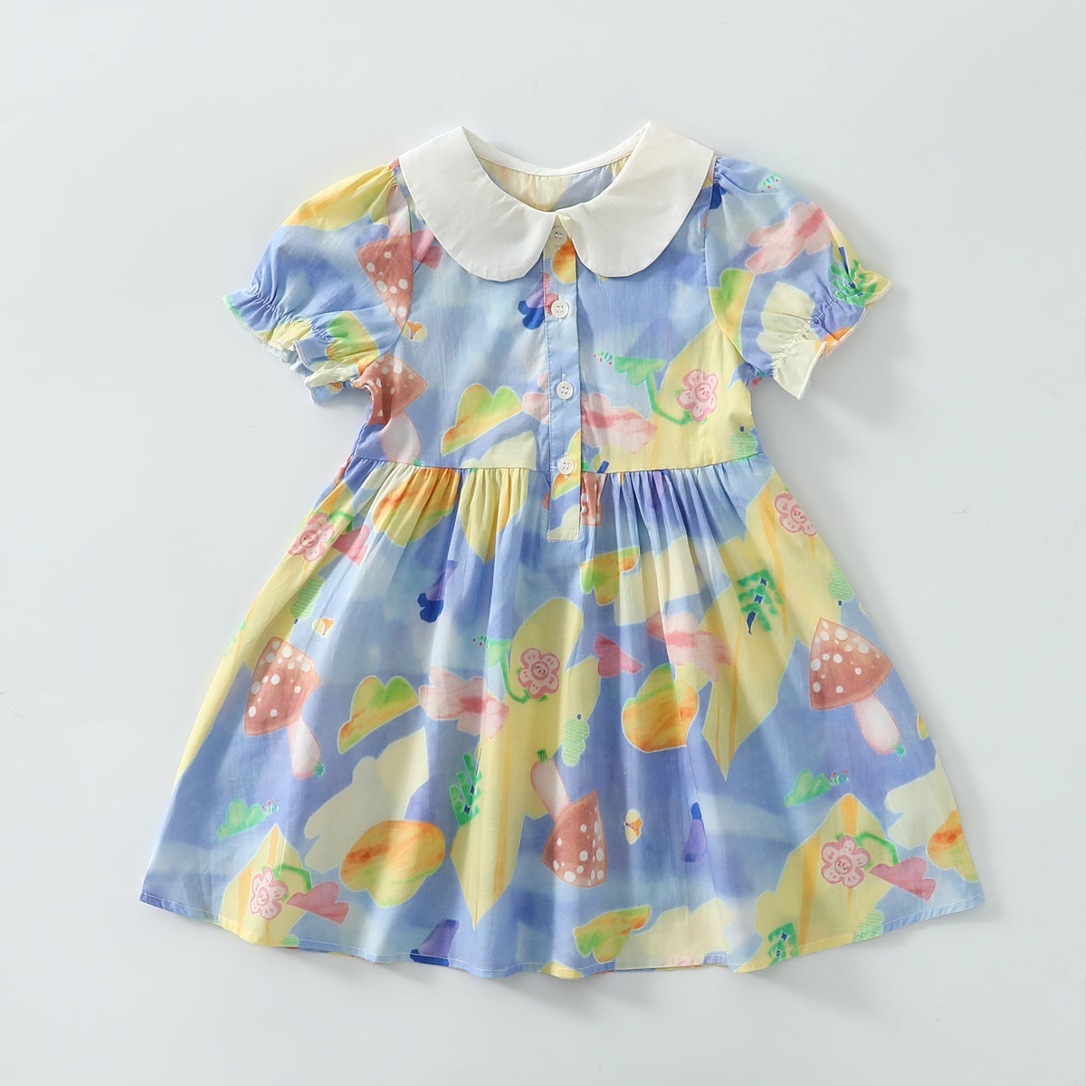 Mushroom flower print dress