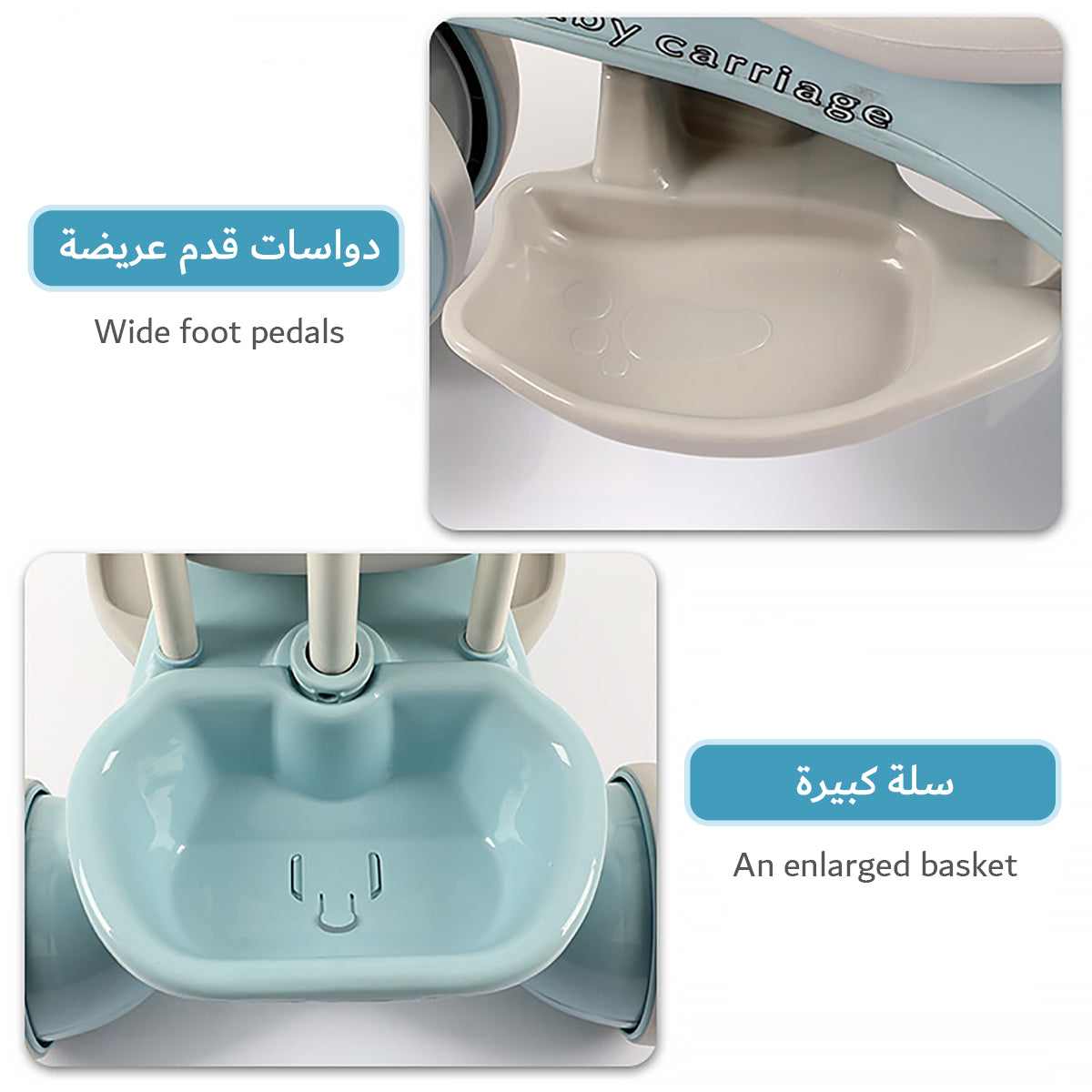 Tricycle Stroller with Guardrail