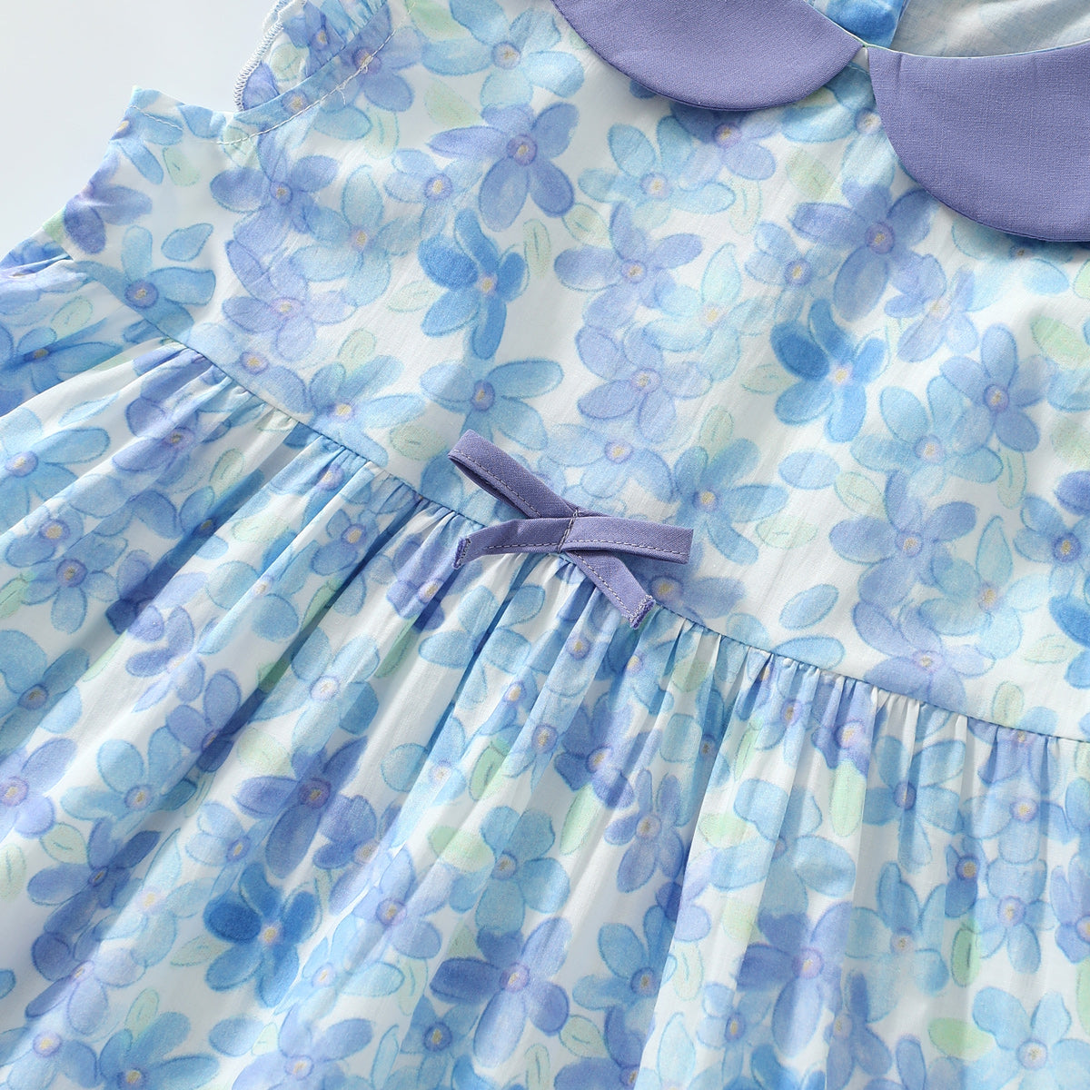 Pastoral style small flying sleeve vest dress