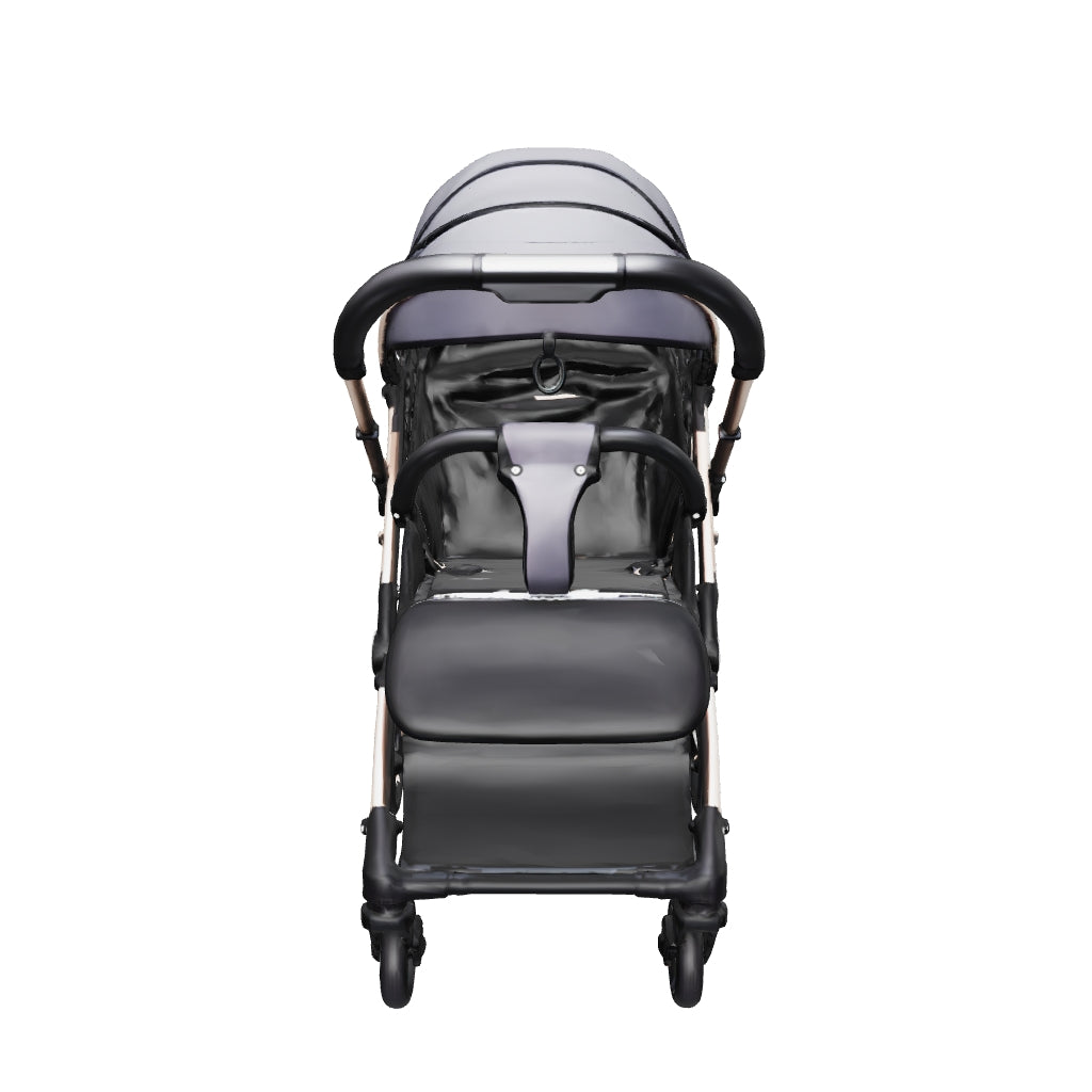 عربة أطفال بمنظر طبيعي مرتفع، قابلة للطي بزر واحد