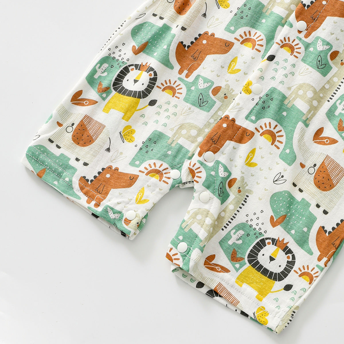 Animal Print Fake Two-Piece Romper