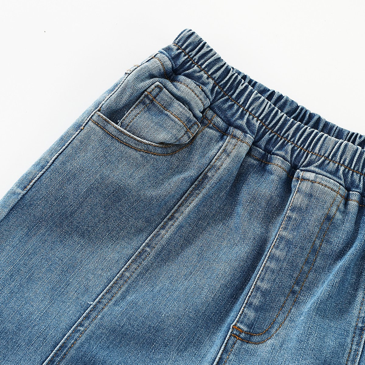 Cherry Embroidered Denim Pants