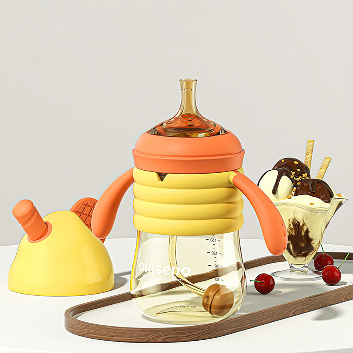 240ml Shatterproof and Easy-to-Clean Straw Cup