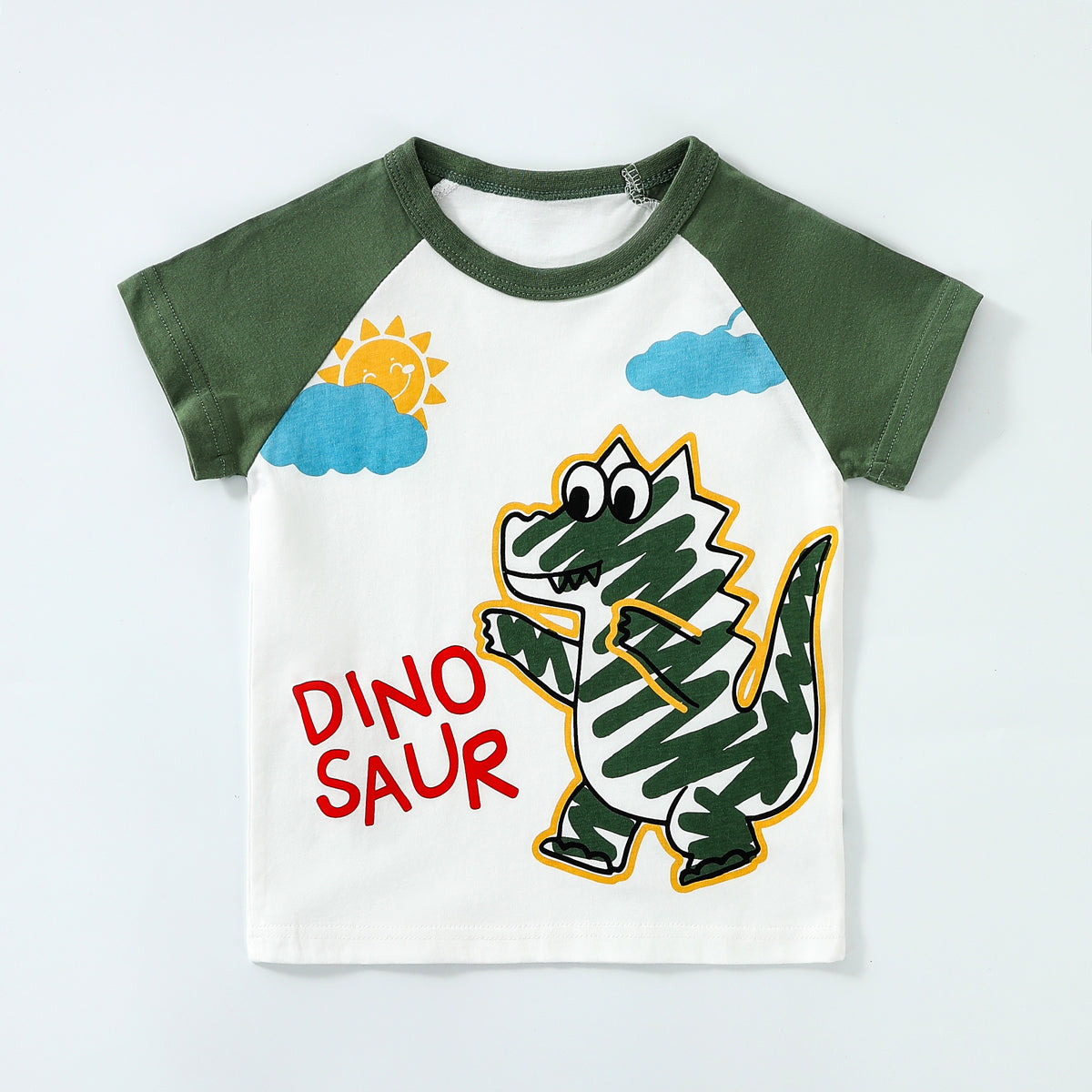 تي شيرت ديناصور ملون