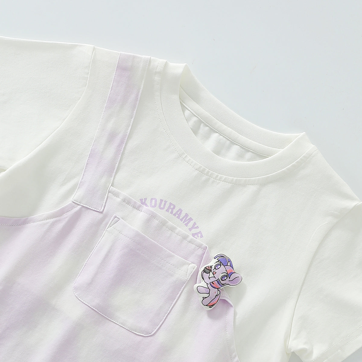 Cartoon Round Neck T-shirt Dress