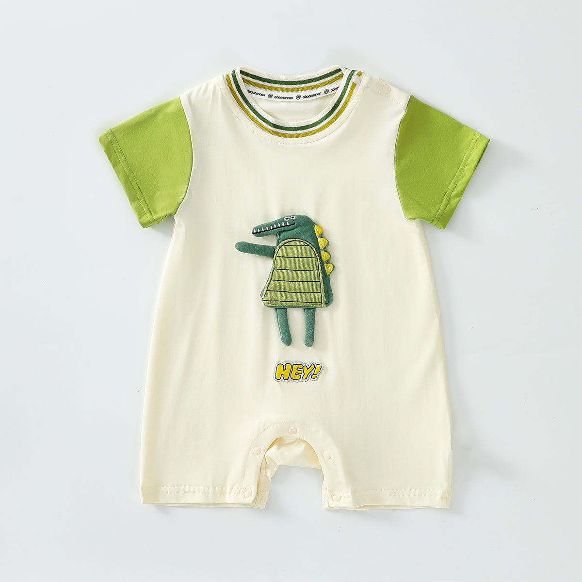 Dinosaur short sleeve romper