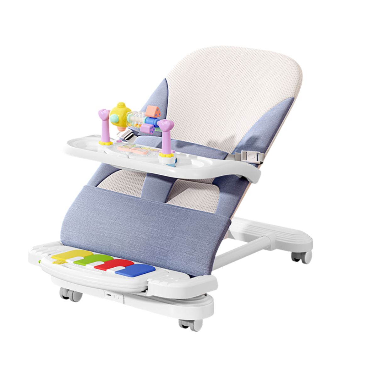 Multifunctional Baby Chair with Rotatable Wheels