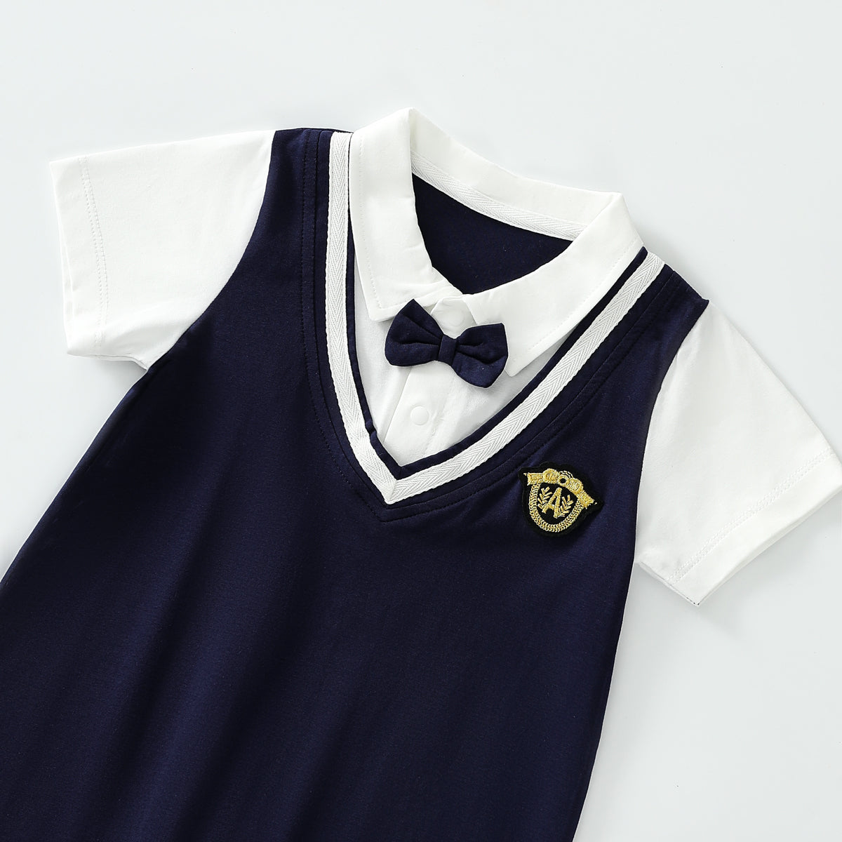 Short Sleeve Boxer Romper