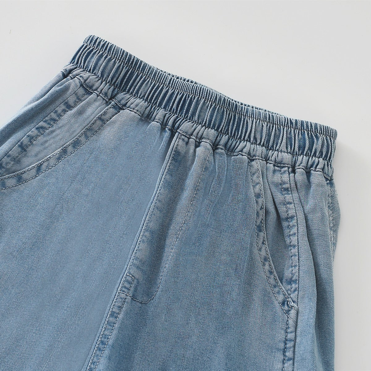 Smiley Face Tencel Denim Pants