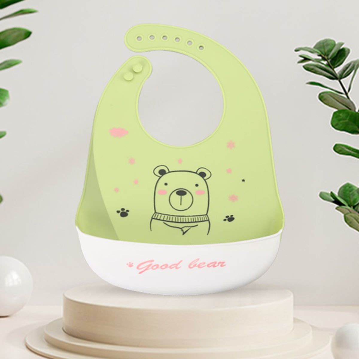 Dustproof waterproof baby silicone bibs