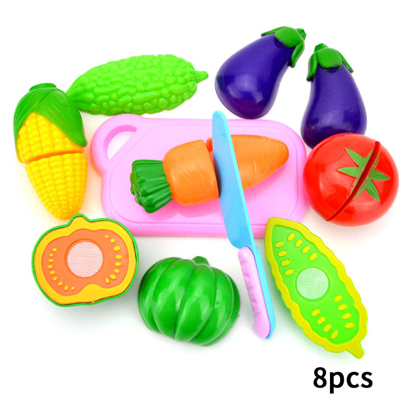 8-piece Set Simulation Vegetables Fruits Cooking Toy Set