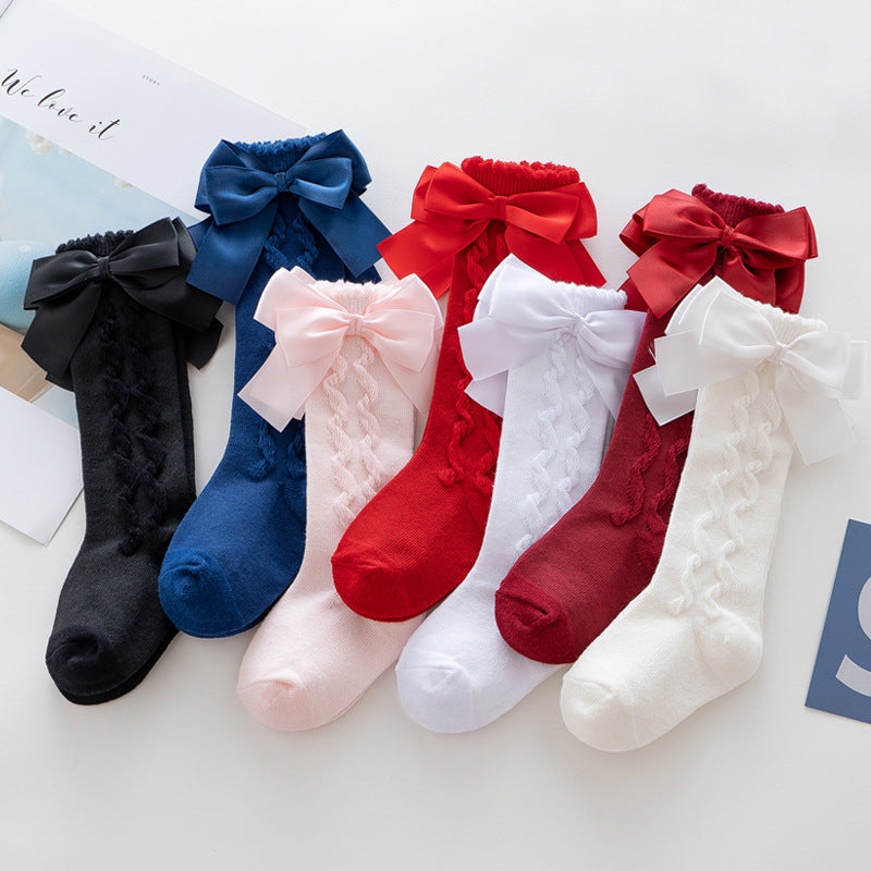 Children's Double Bowknot Socks