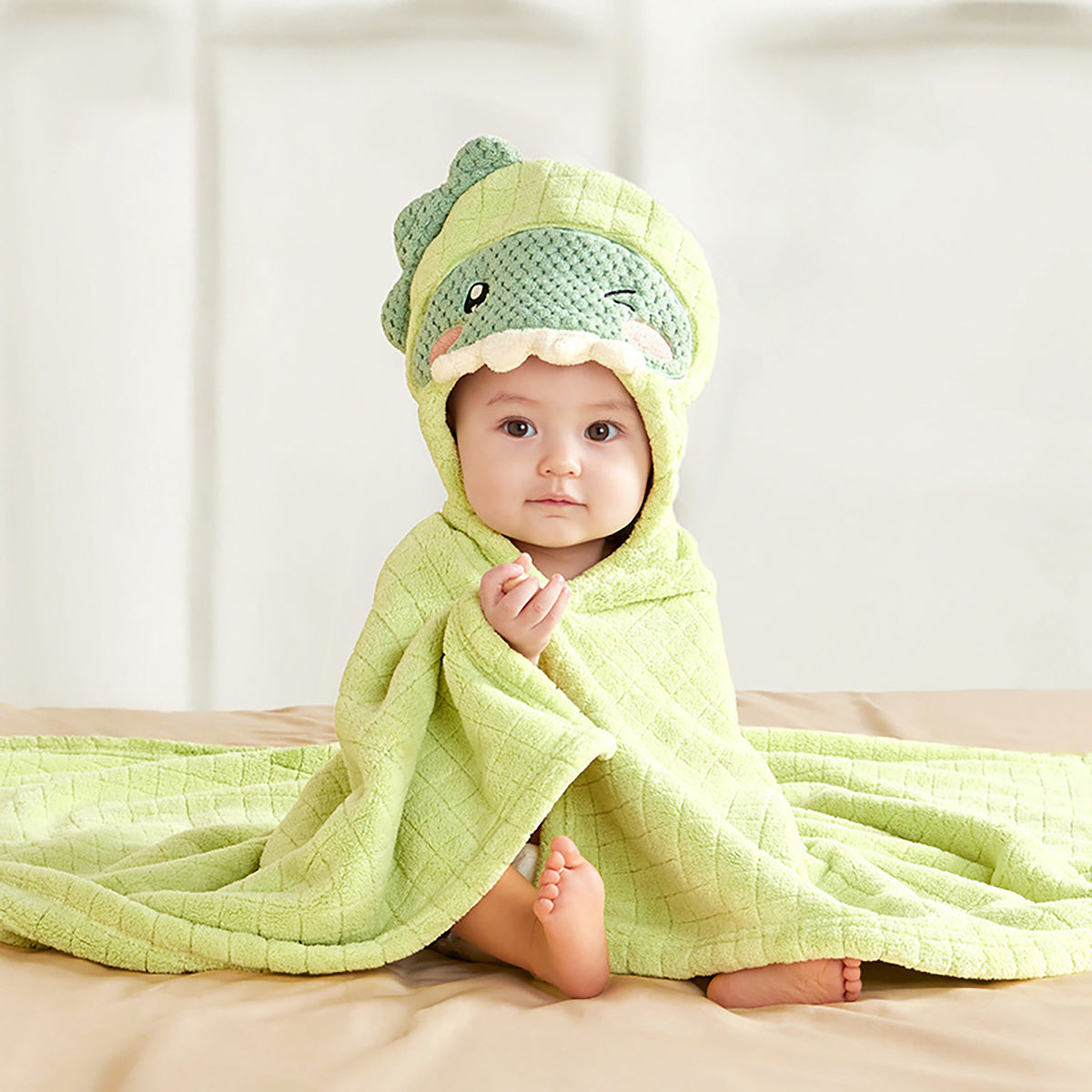 Ultra-Soft Hooded Baby Bath Towel and Blanket