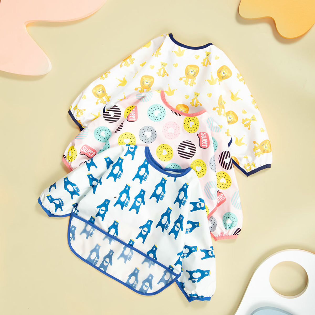 Long-Sleeve Waterproof Baby Apron