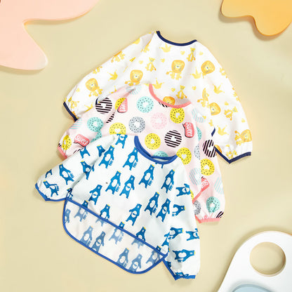 Long-Sleeve Waterproof Baby Apron