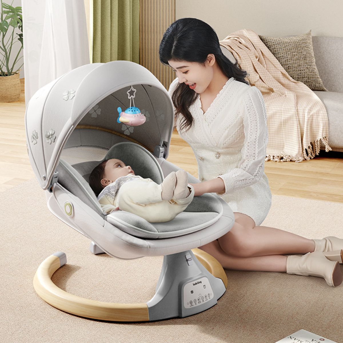 Electric Baby Rocker – Soothing Swing Chair for Infants