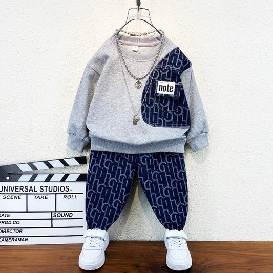 Boys autumn suits children's clothing baby casual clothes boys handsome two-piece suit