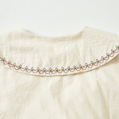 1–7 Years Embroidered Collared Shirt Set