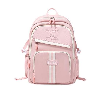 Hibobi Pink Backpack for Girls, Multi-Compartment School Bag with Front Pockets - image 1