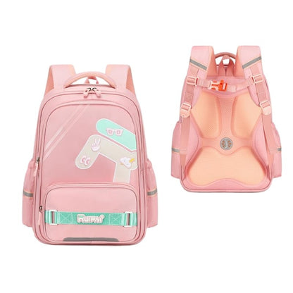 Hibobi Ergonomic Backpack for Girls, Pink School Bag with Padded Back and Chest Strap - image 1