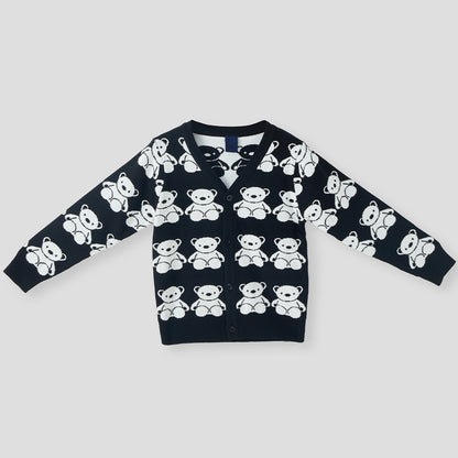 2–7 Years All-Over Print Knit Cardigan