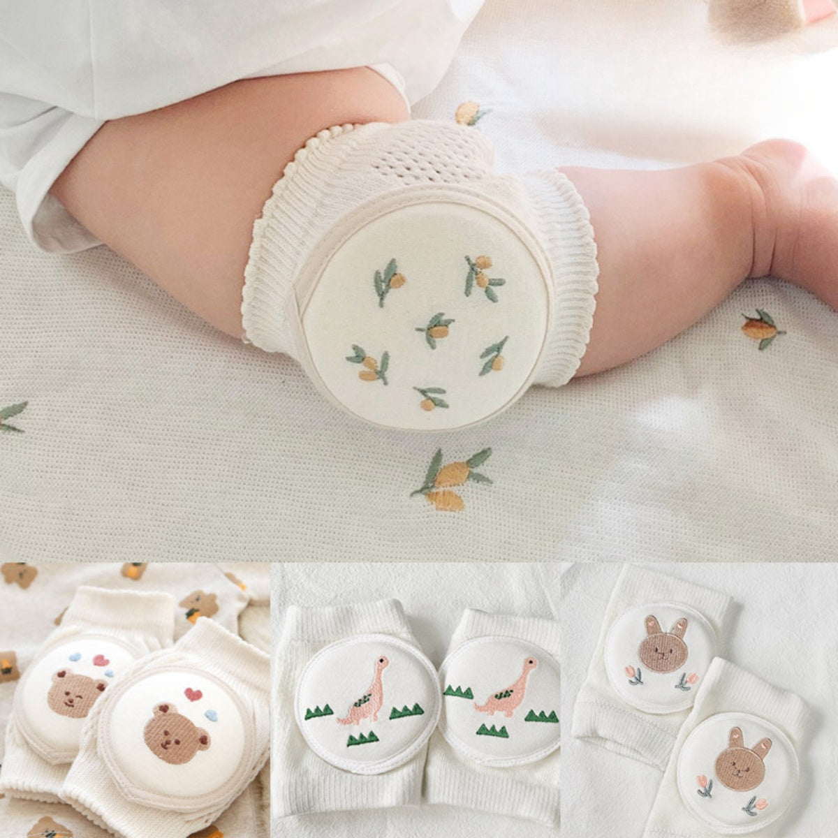 Embroidered Baby Knee Pads