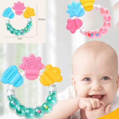 Baby Bell Teether Silicone Rattle Soothing Toy