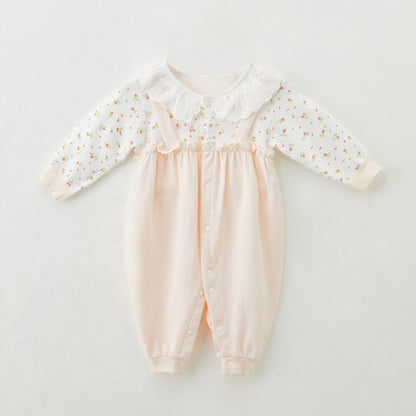 0-18 Months Cotton Faux Two-Piece Romper