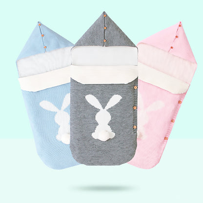 قماط شتوي محبوك لحديثي الولادة