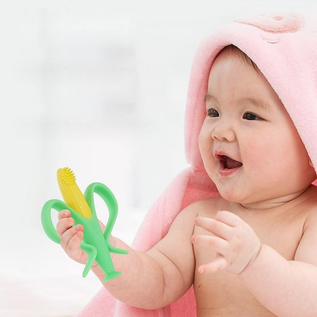 Silicone Baby Corn Teether Toothbrush