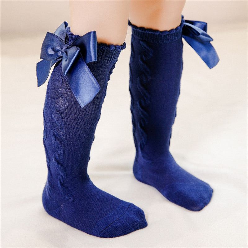 Children's Double Bowknot Socks