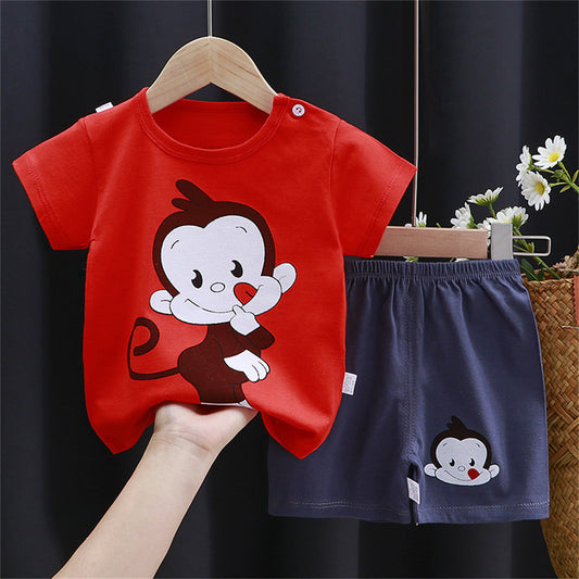 Children's animal short-sleeved suit