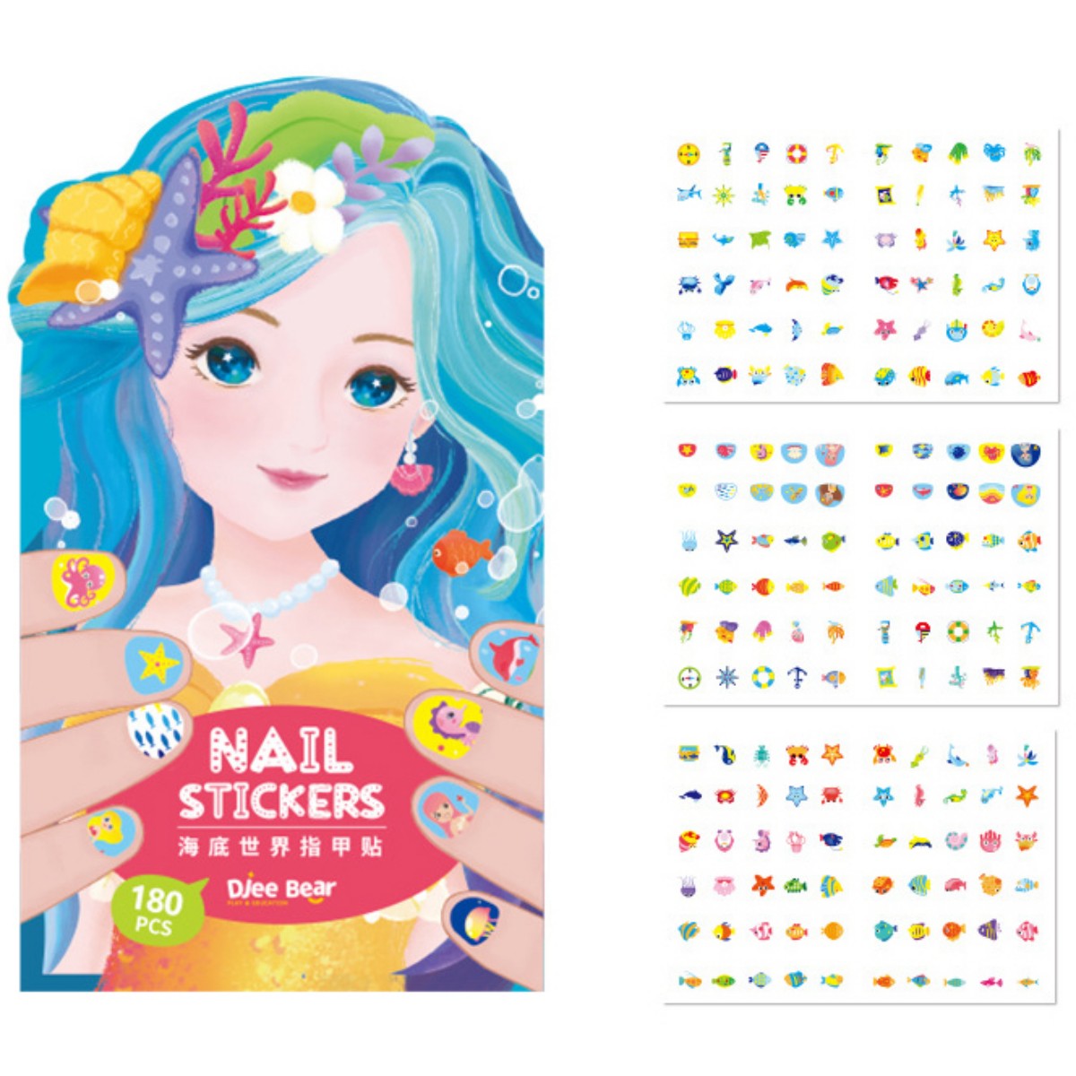 Girls Garden & Underwater World Nail Stickers