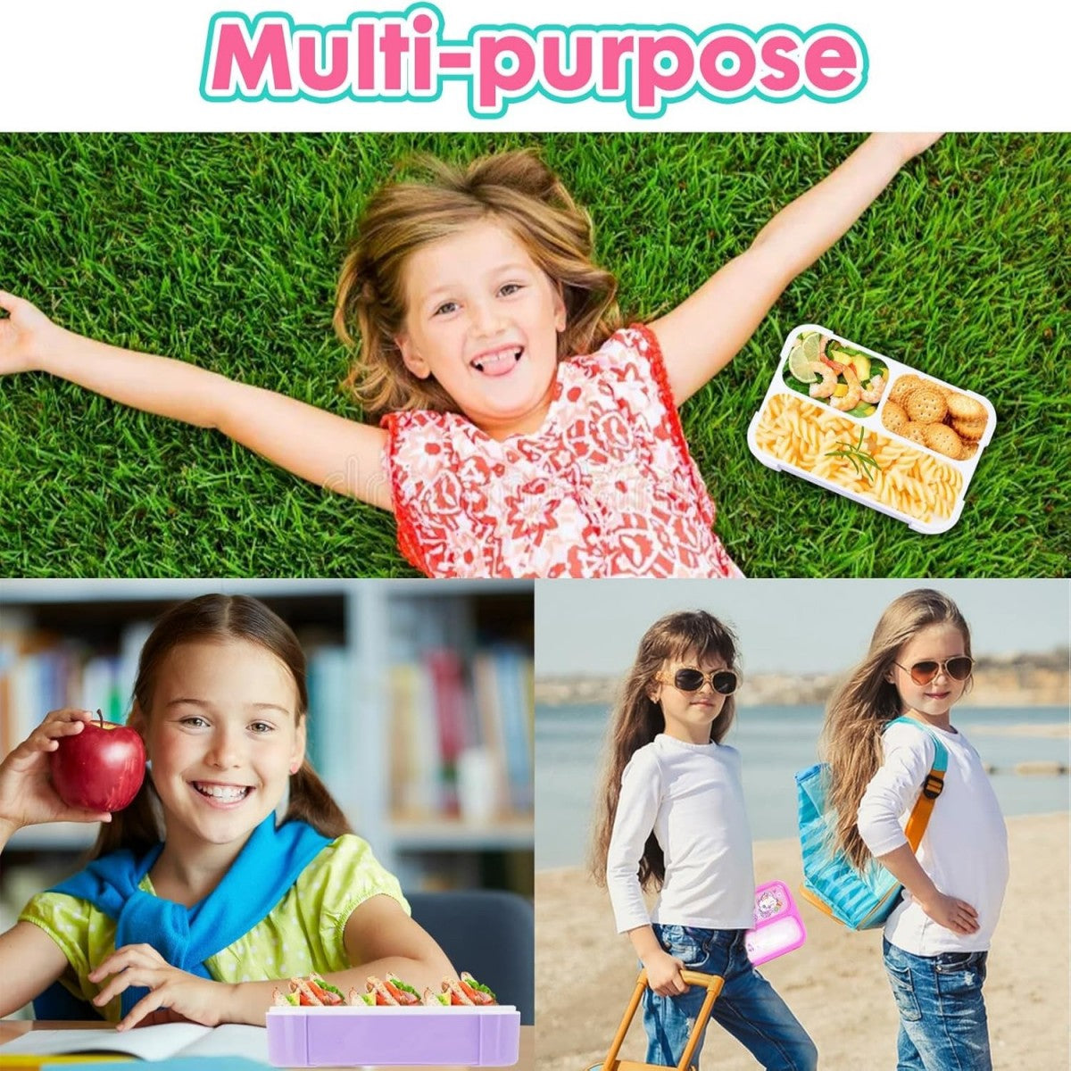 Lunch Box for School with Fork Included