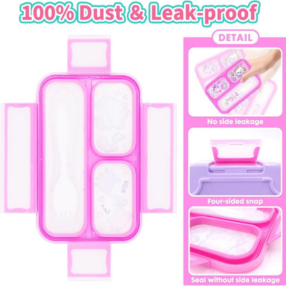 Lunch Box for School with Fork Included