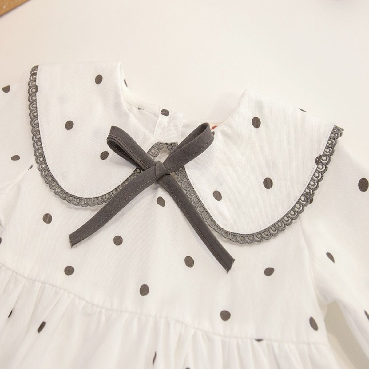 New style girls polka dot Korean style skirt sweet princess skirt baby long sleeve baby shirt