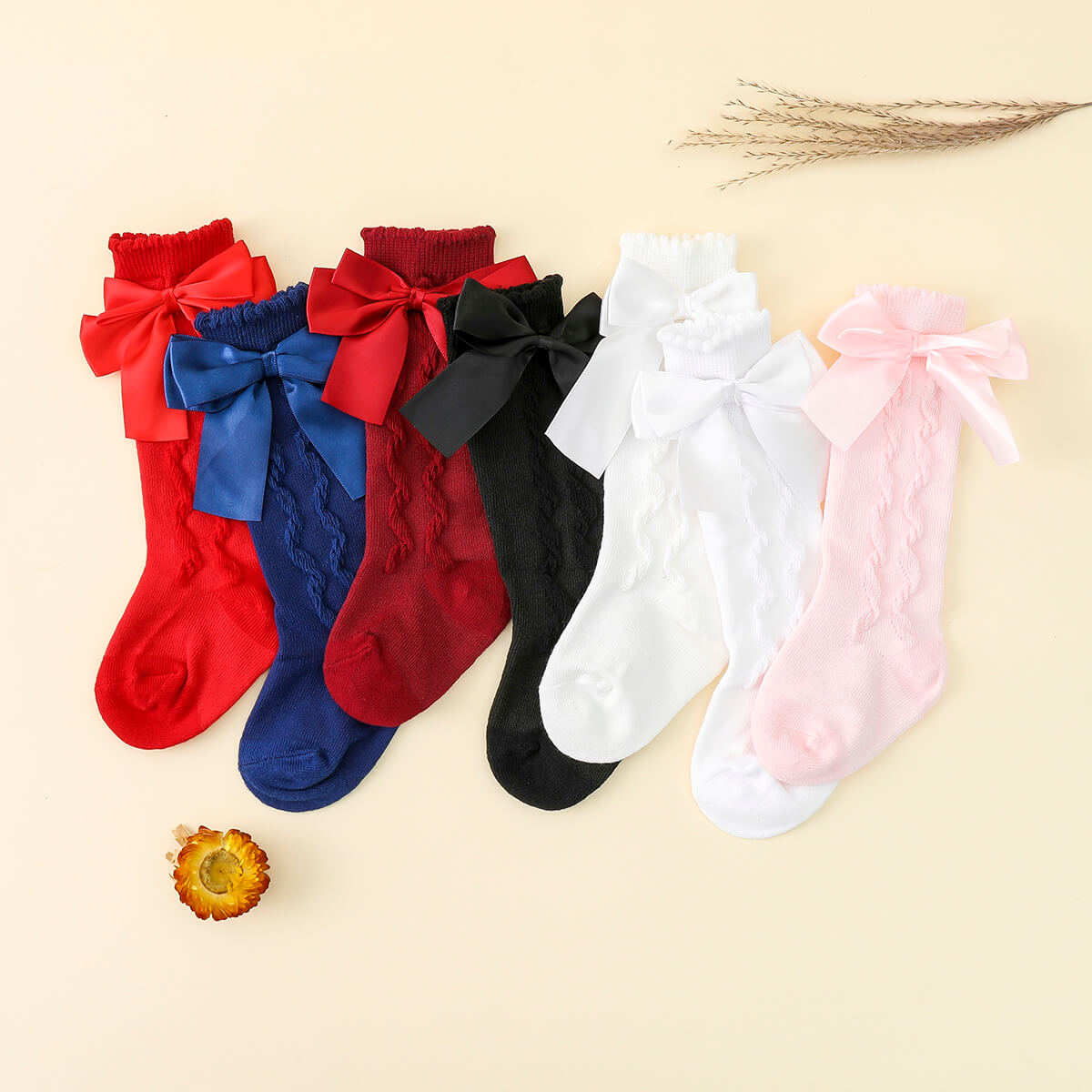 Children's Double Bowknot Socks