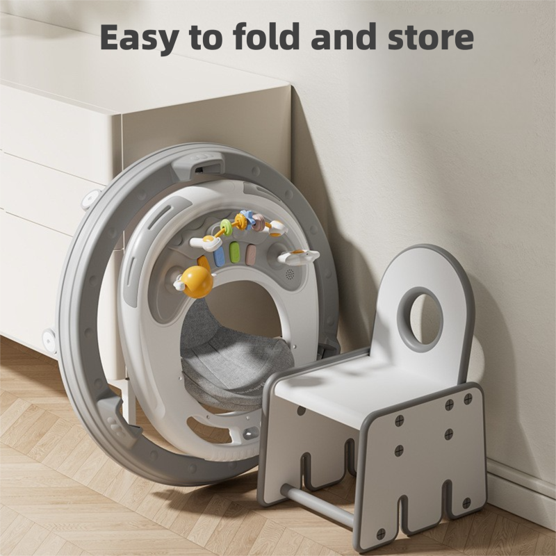 Adjustable Baby Walker with Music and Interactive Toys