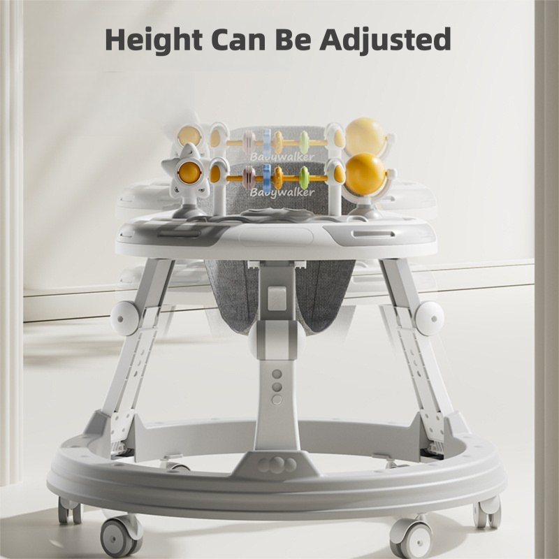 Adjustable Baby Walker with Music and Interactive Toys