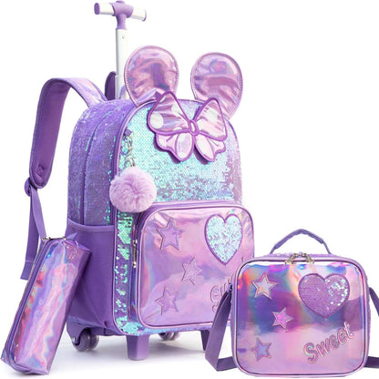 Elegant Rolling Trolley Bag Set