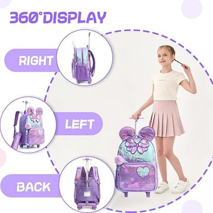 Elegant Rolling Trolley Bag Set