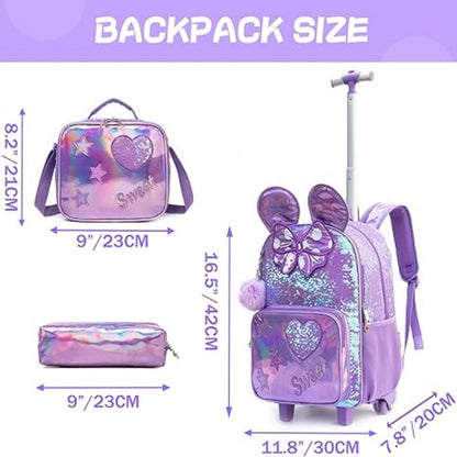 Elegant Rolling Trolley Bag Set