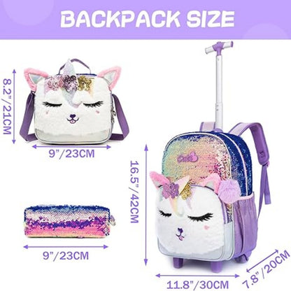 Elegant Rolling Trolley Bag Set