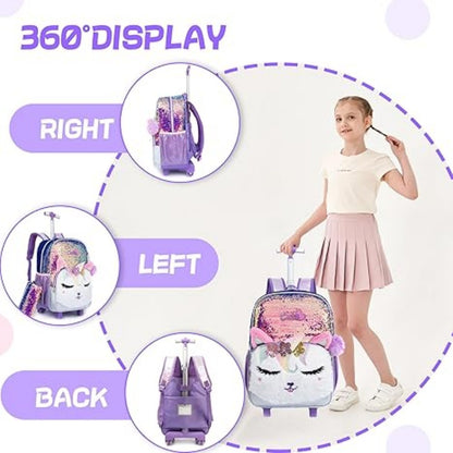 Elegant Rolling Trolley Bag Set