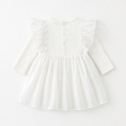 رومبير بتصميم فستان من التول للأطفال من عمر 0 إلى 18 شهرًا