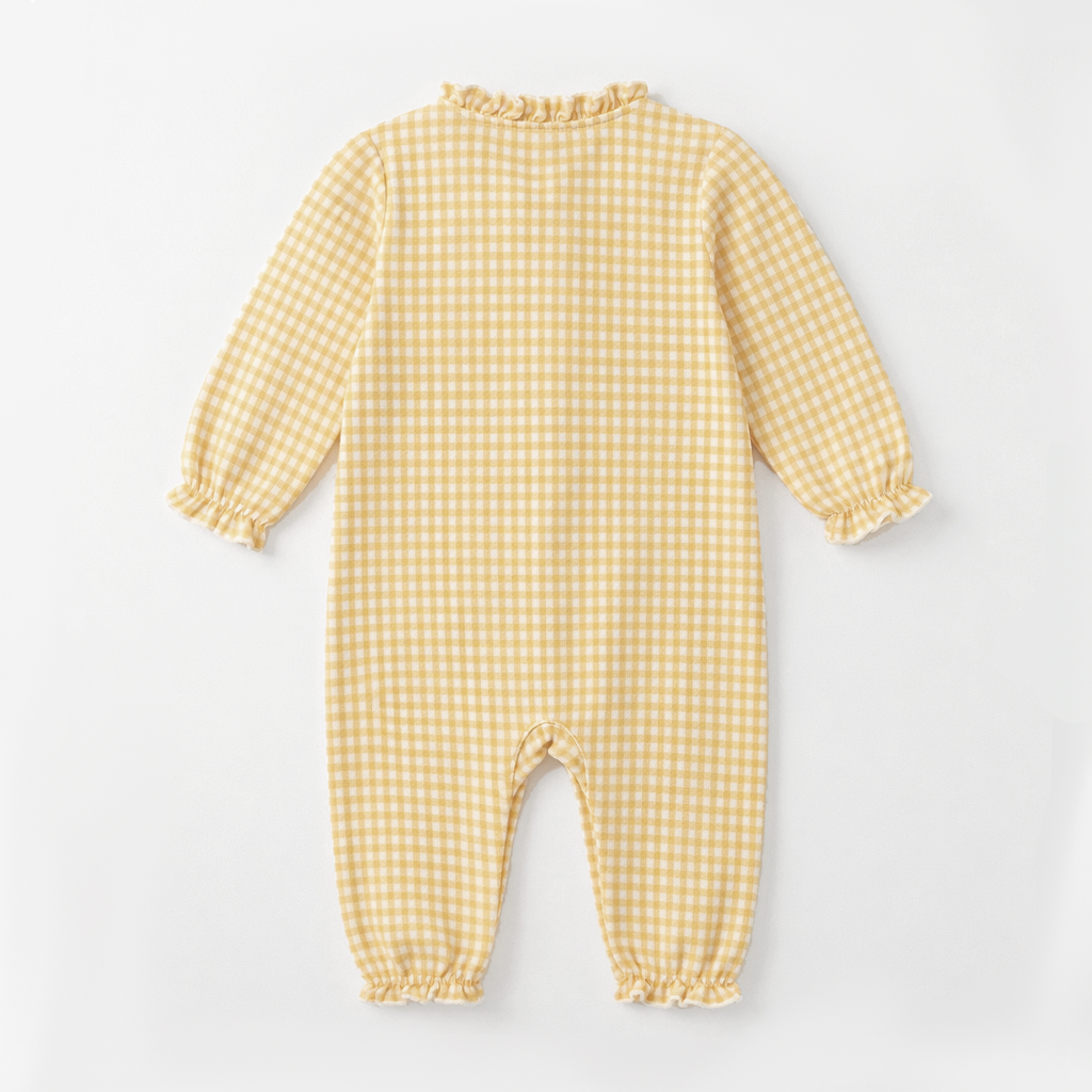 0-12 Months Plaid Fleece Romper