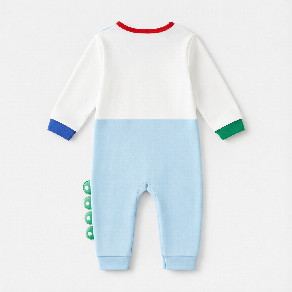 3-18 Months Cotton Faux Two-Piece Romper