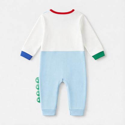 3-18 Months Cotton Faux Two-Piece Romper